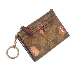 COACH • Mini Skinny ID Case Party Animal Print